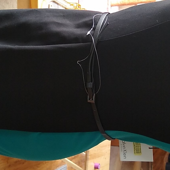 Calvin Klein Dress SZ 6 Green/Bkack - Picture 4 of 7